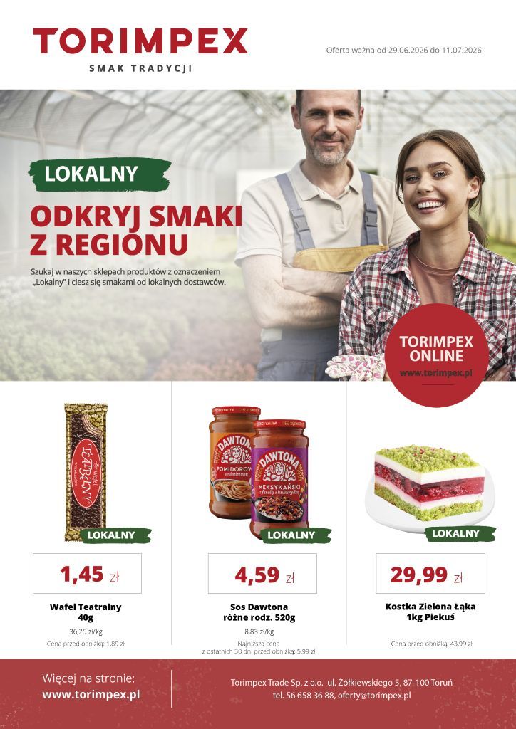 Gazetka promocyjna - produkty w promocji – Torimpex Toruń