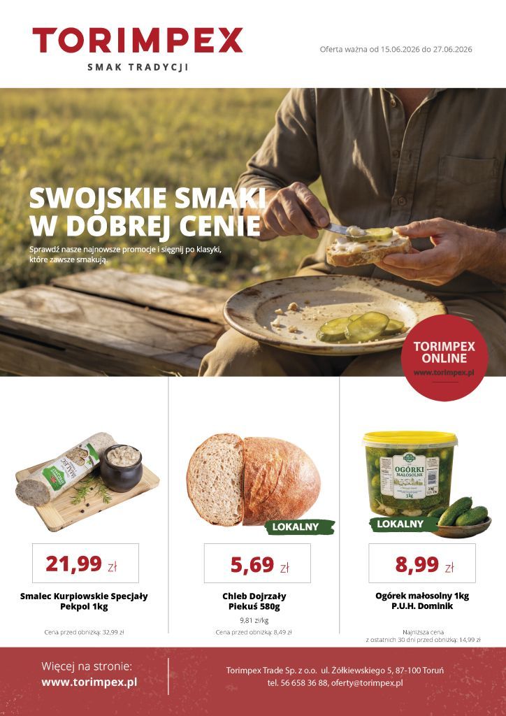 Gazetka promocyjna - produkty w promocji – Torimpex Toruń