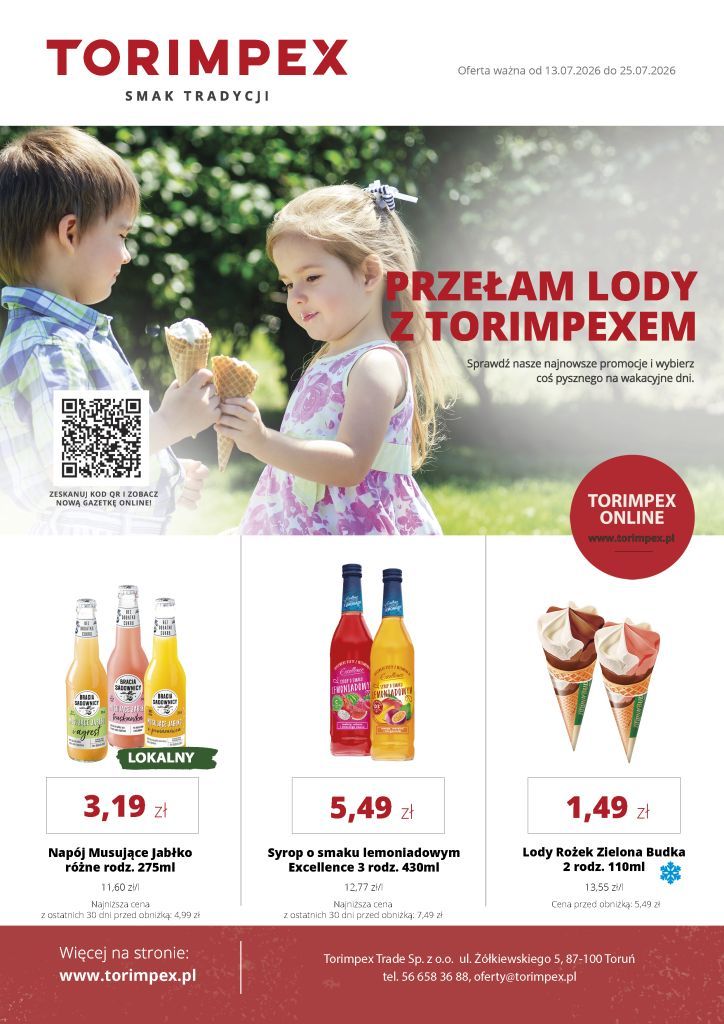 Gazetka promocyjna - produkty w promocji – Torimpex Toruń