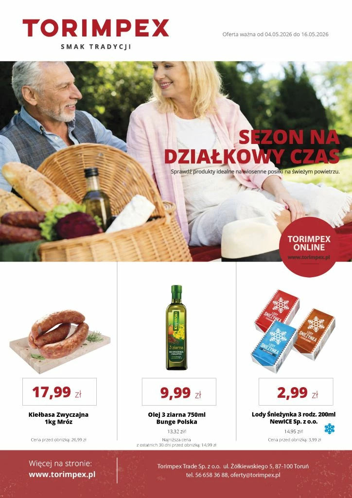Gazetka promocyjna - produkty w promocji – Torimpex Toruń