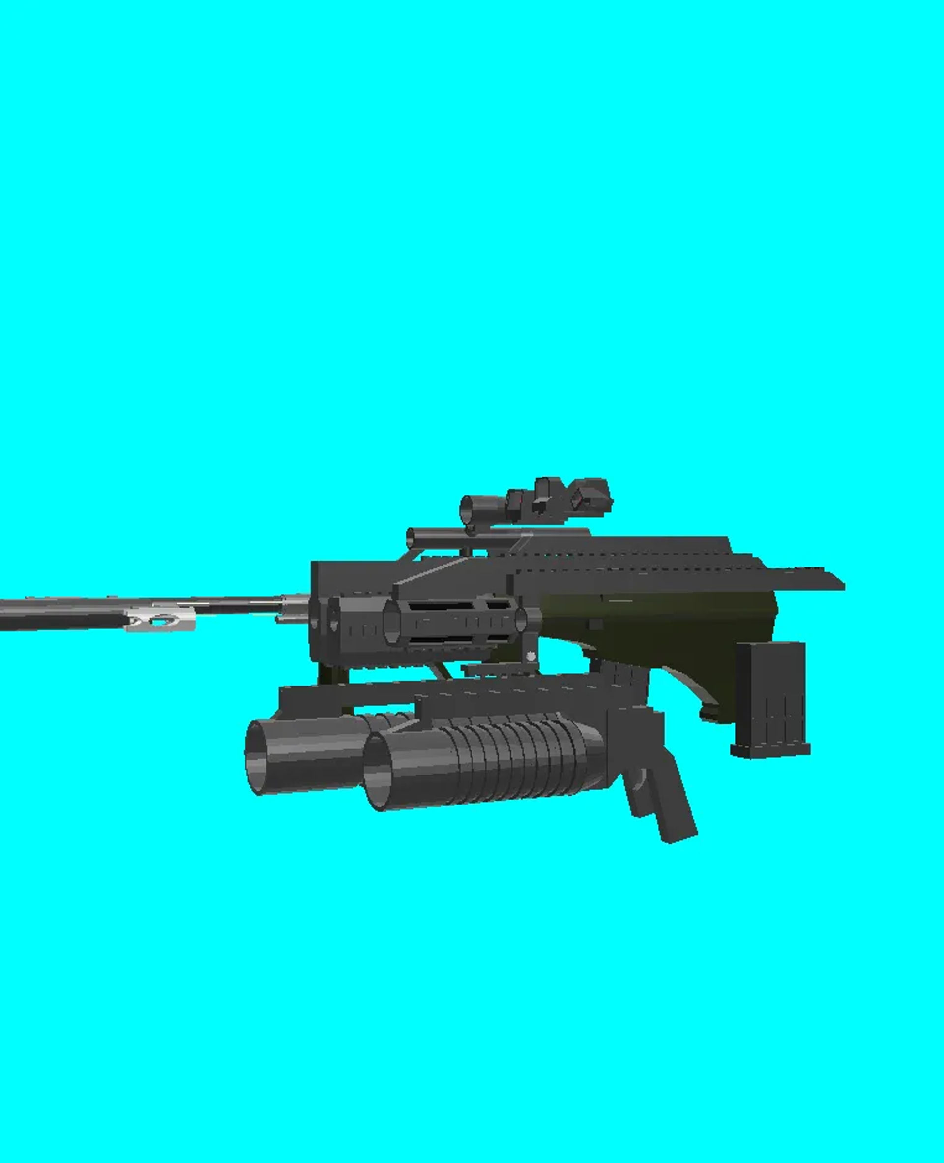 custom aug low poly