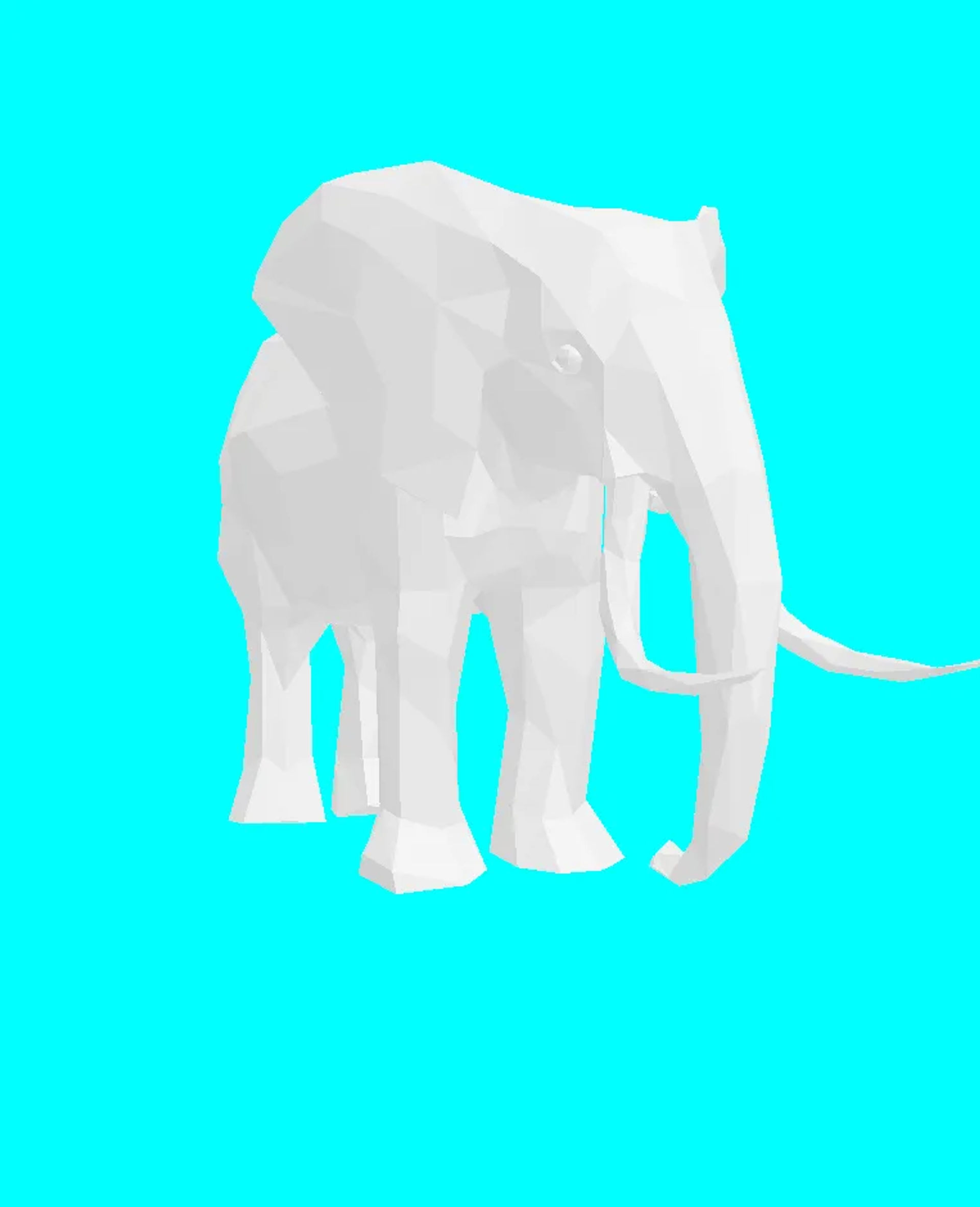 low poly elephant blendswap