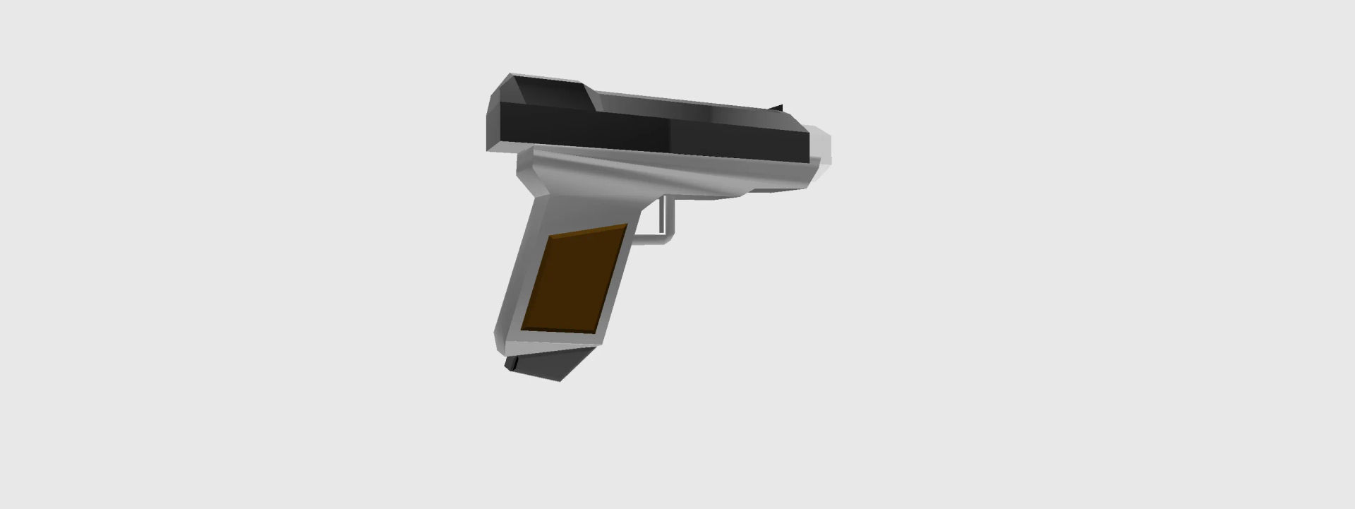 low poly hand gun