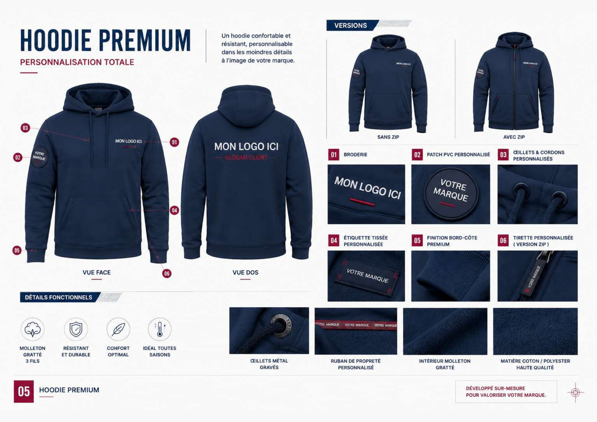 Hoodie personnalisé WALOMO