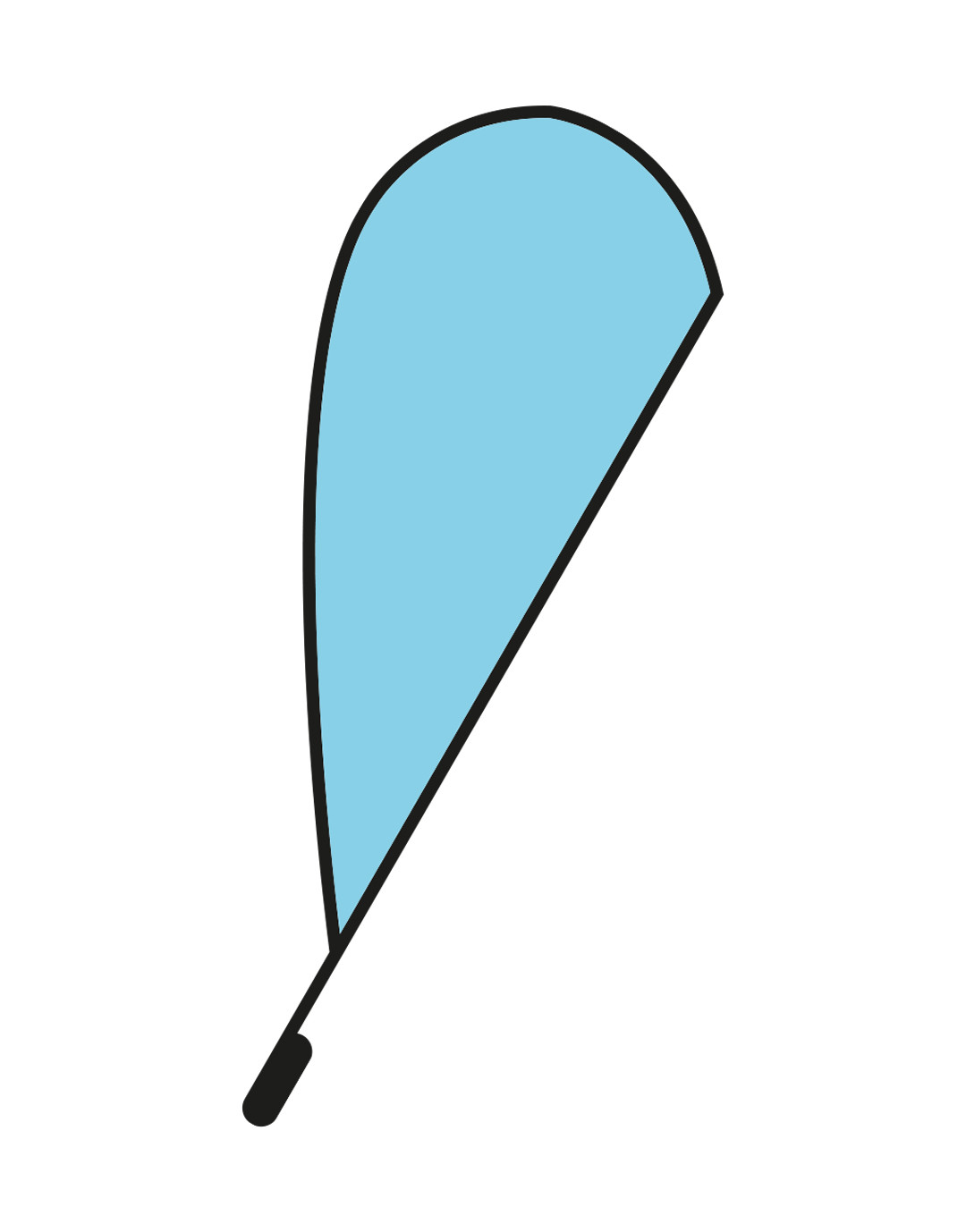 Voile pour mini flag ventouse