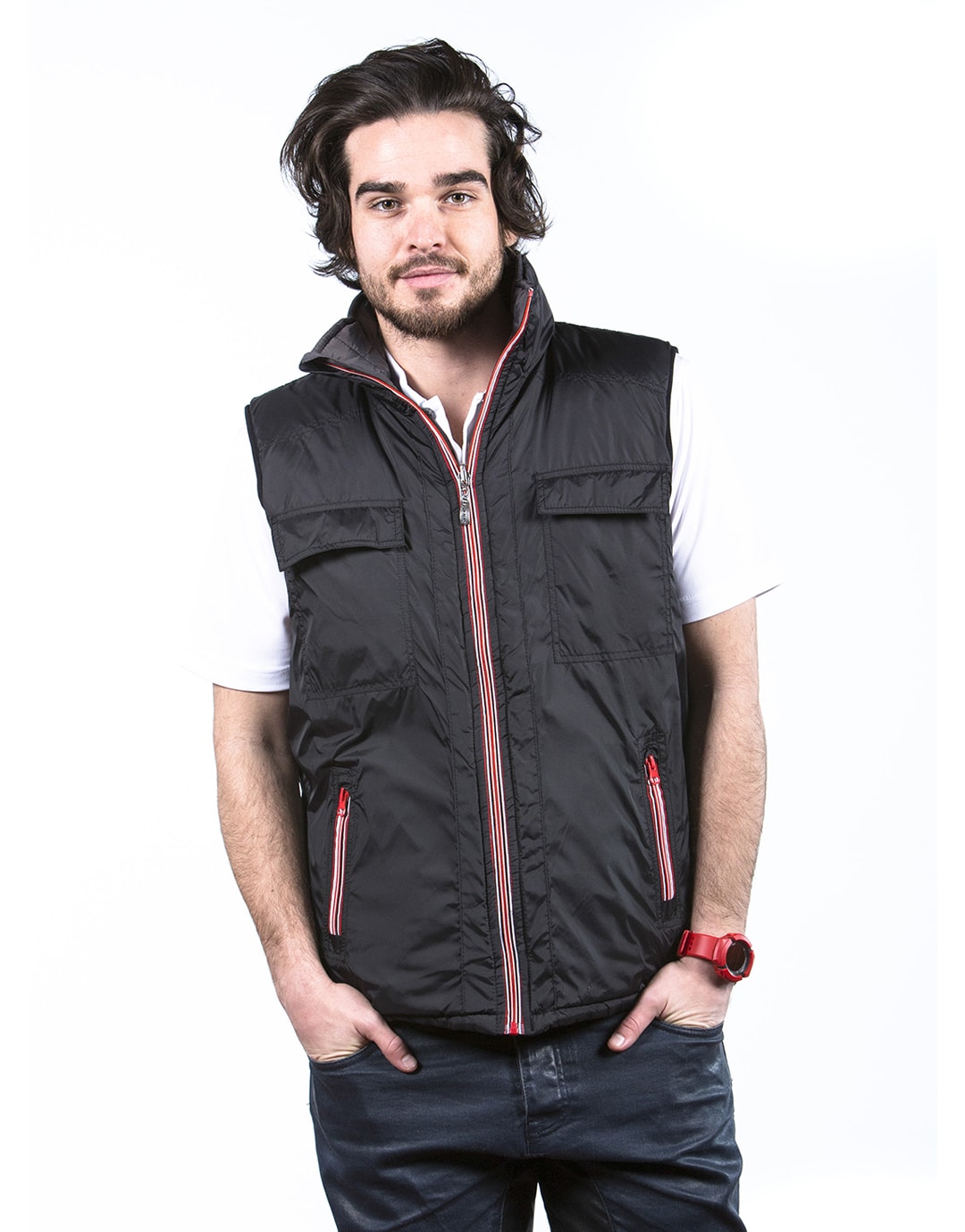 Body reversible zip multicolore