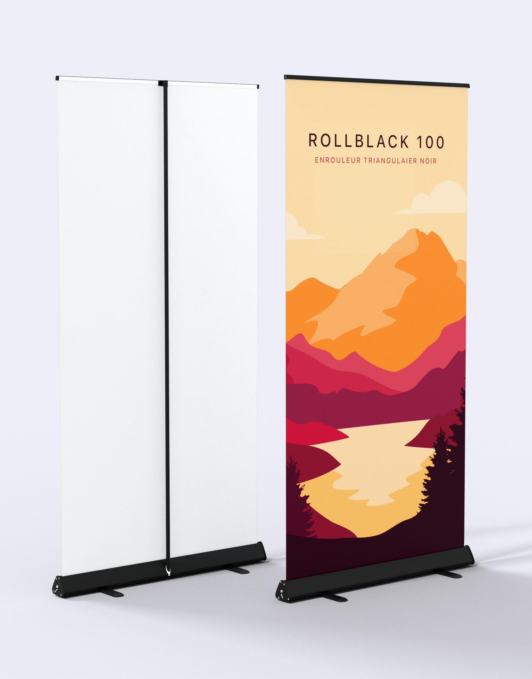 Enrouleur Aluminium noir 100x200cm + sac