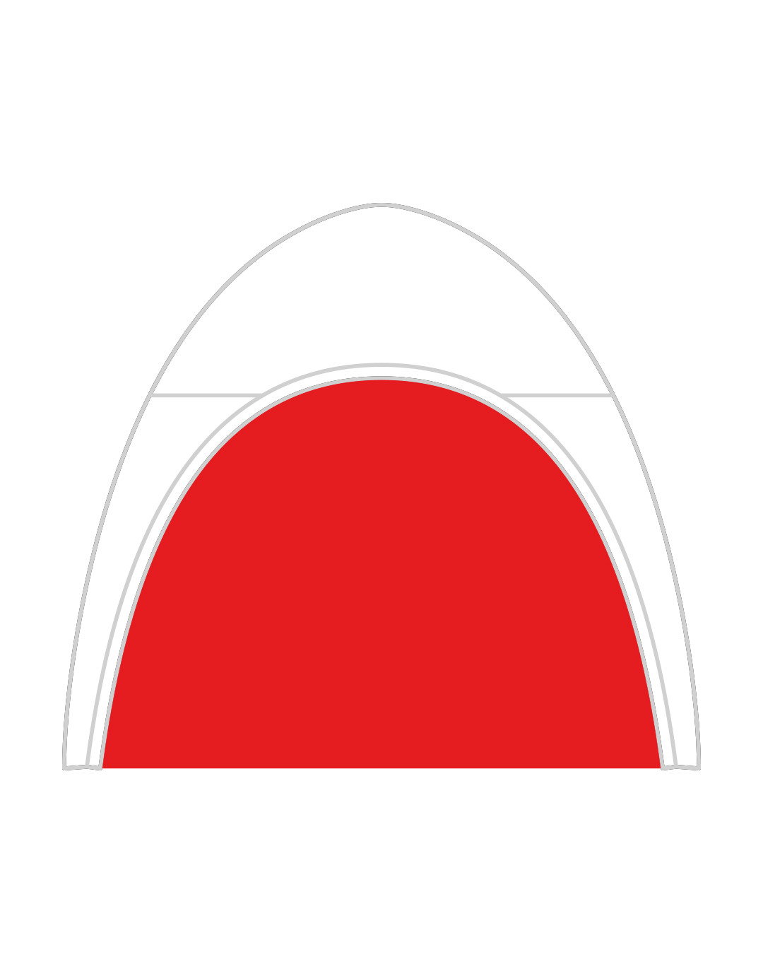4 portes rouges REGULAR pour U-TENT 500