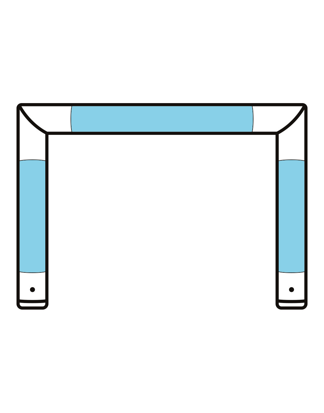 3 bâches pour habillage arche U-GATE 450