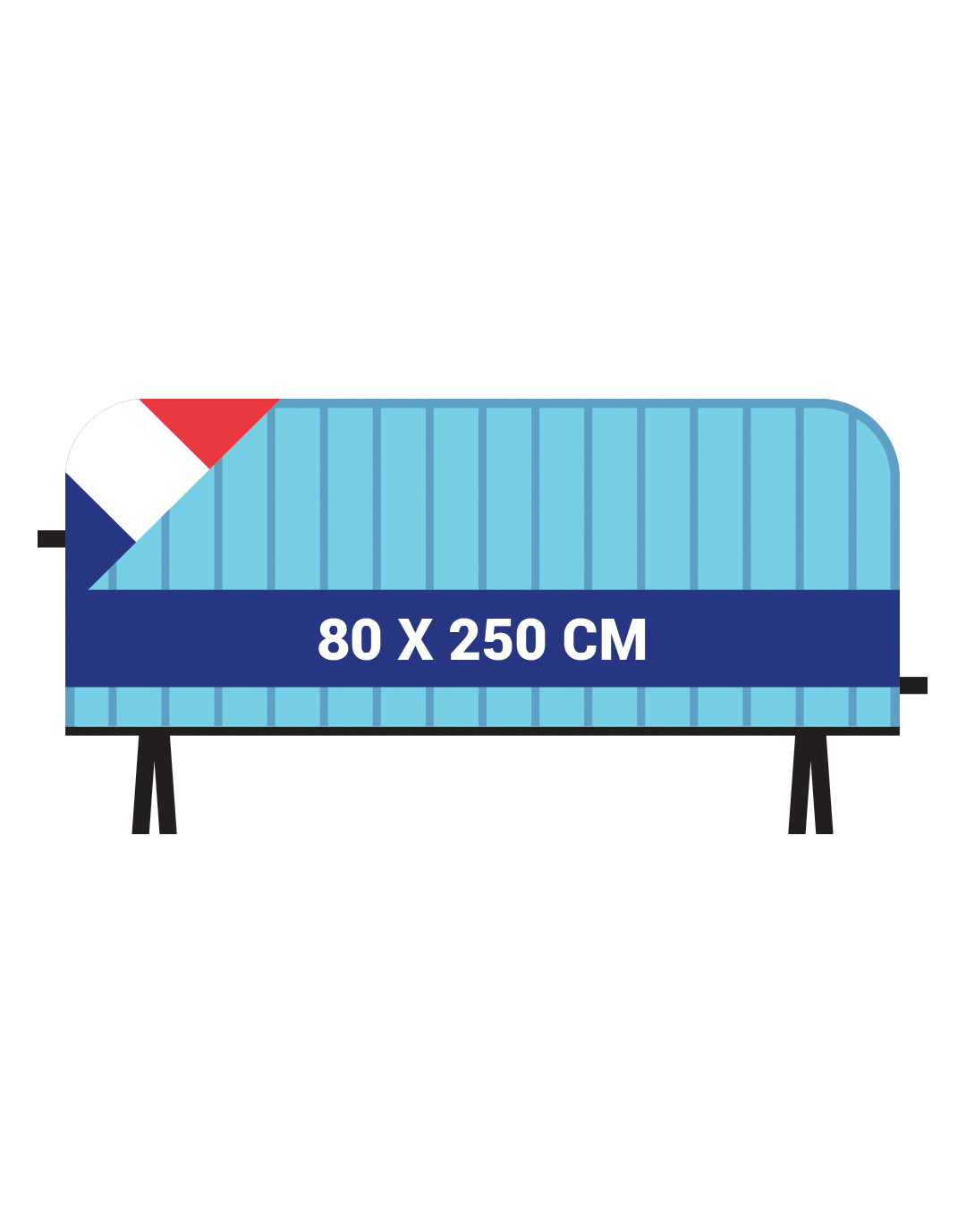 Couverture Stretch R°V° Vauban 80x250cm personnalisé Paynelia