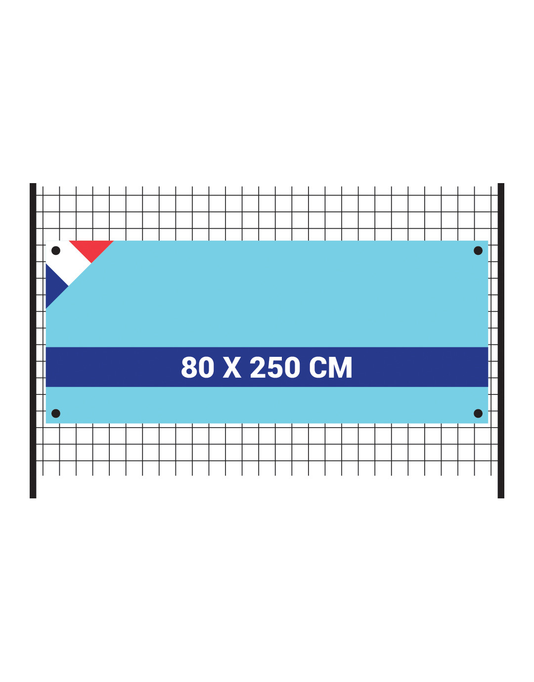 Banderole 80x250cm en PVC 440g/m²