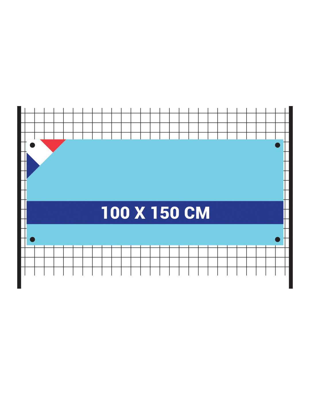 Banderole 100x150cm en Oxford 175g/m²