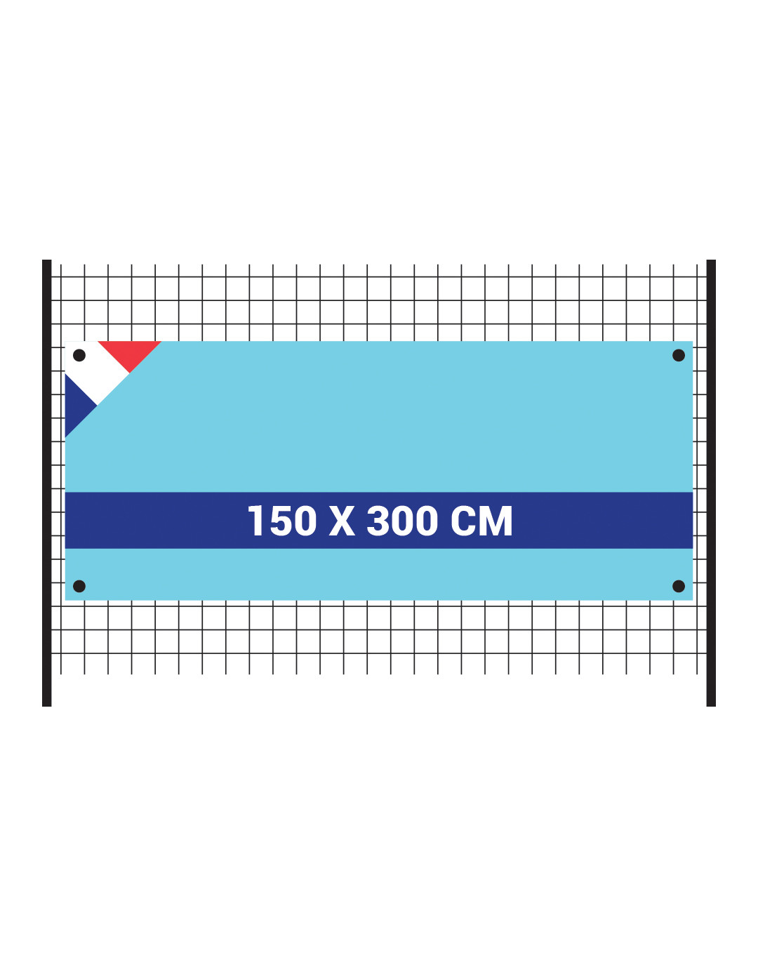 Banderole 150x300cm en Oxford 175g/m²