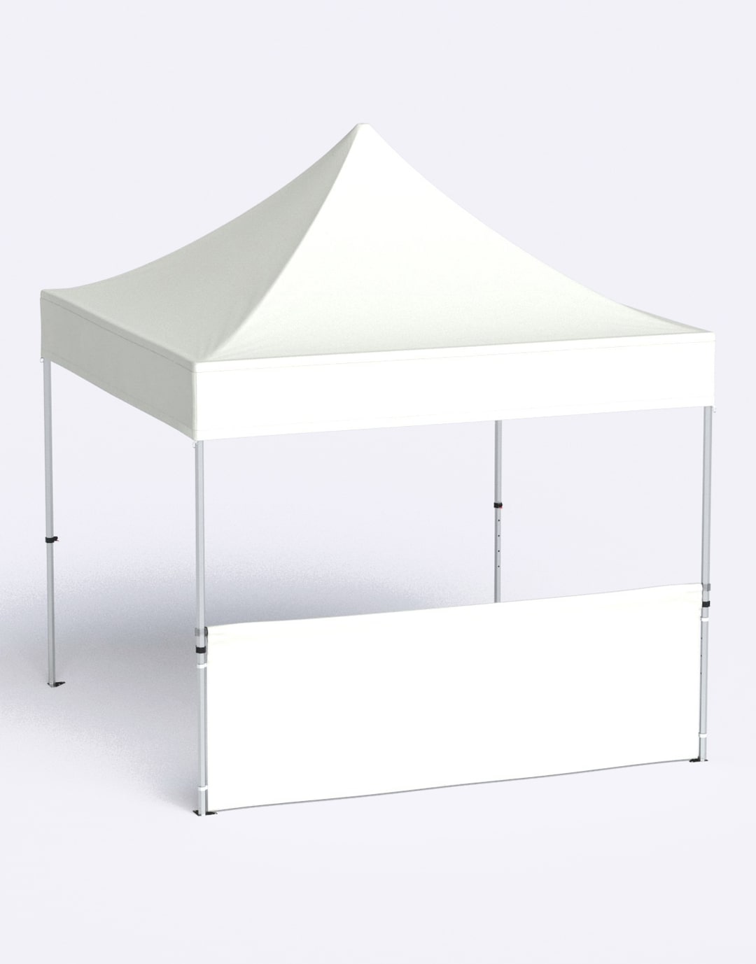 Demi-mur blanc de 3m avec barre transv.
