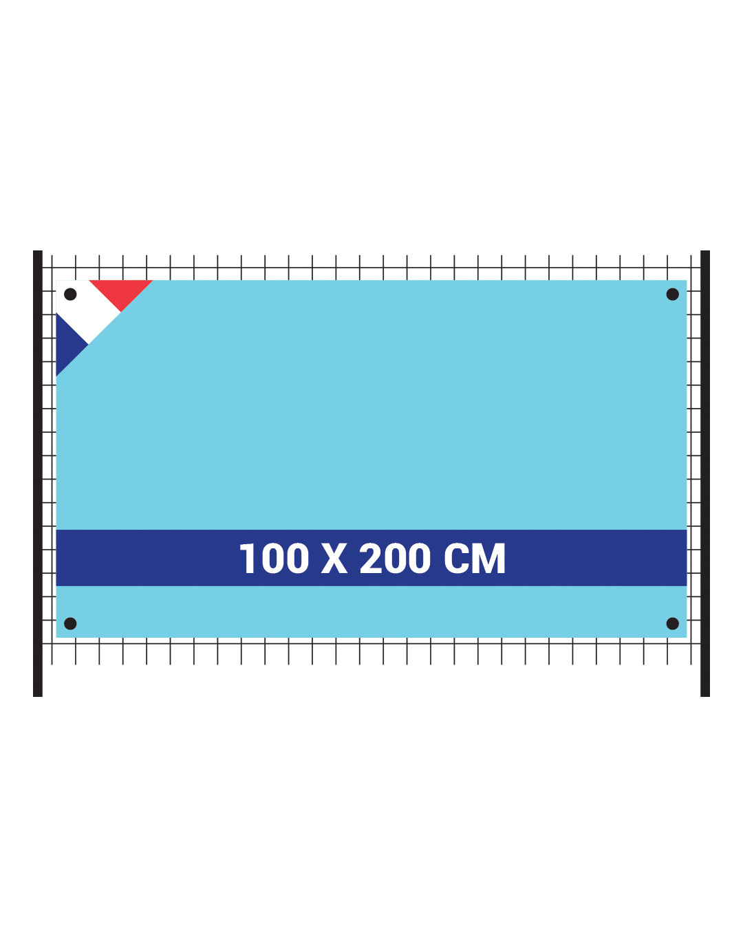 Banderole 230g/m² anti-feu B1 100x200cm