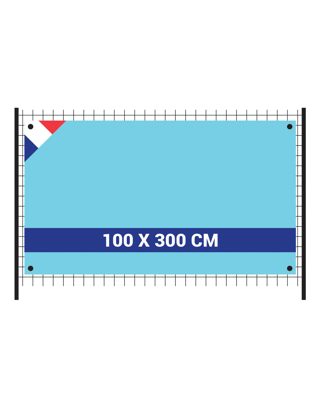 Banderole 230g/m² anti-feu B1 100x300cm