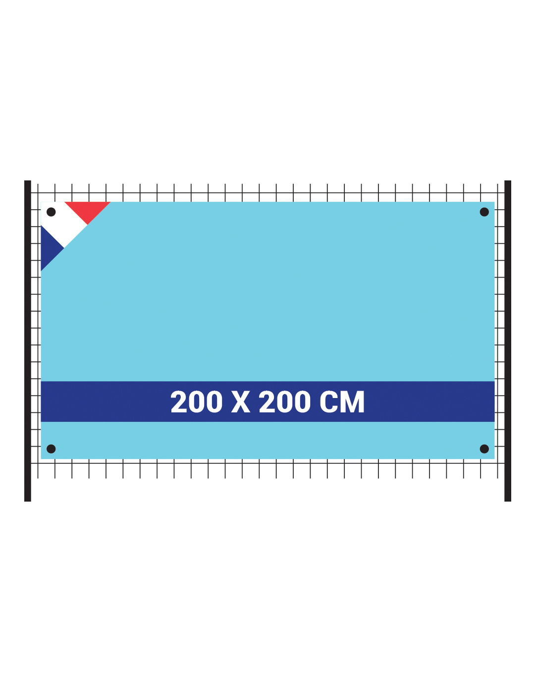 Banderole 230g/m² anti-feu B1 200x200cm
