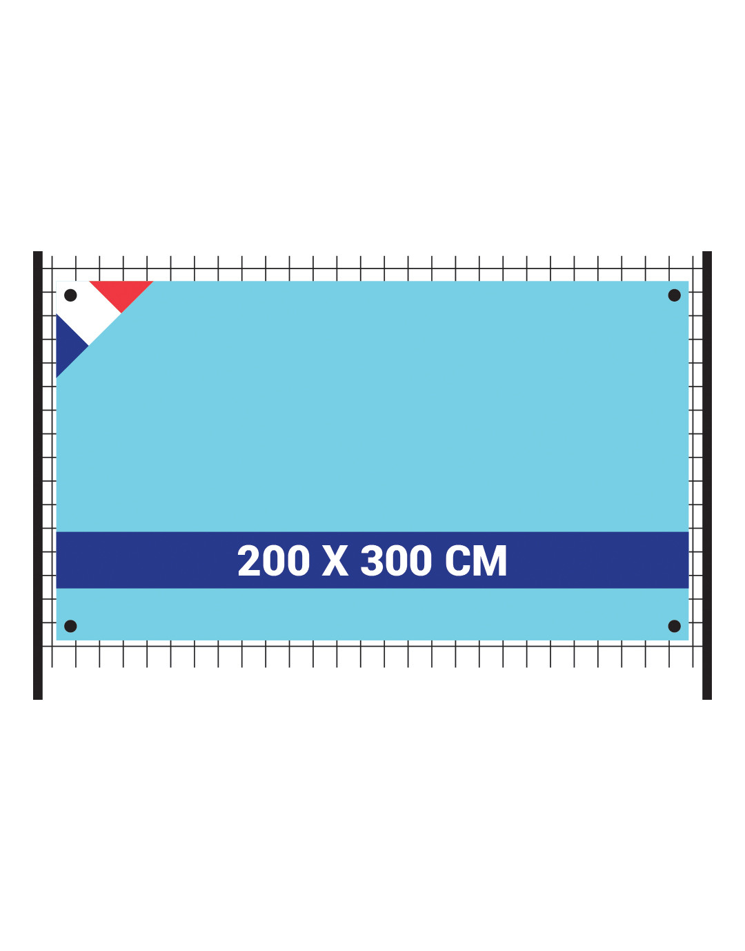 Banderole 230g/m² anti-feu B1 200x300cm
