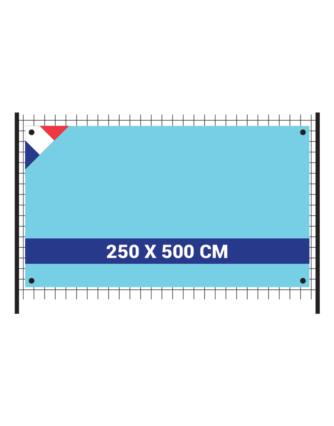 Banderole 230g/m² anti-feu B1 250x500cm