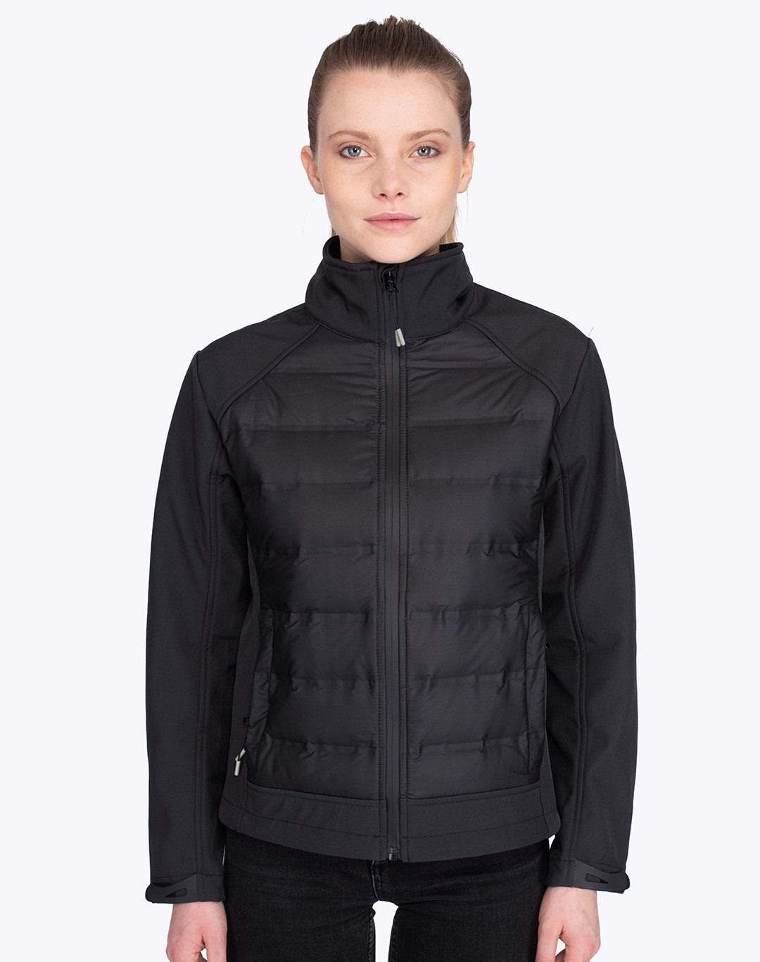 Blouson hybride Femme softshell/duvet