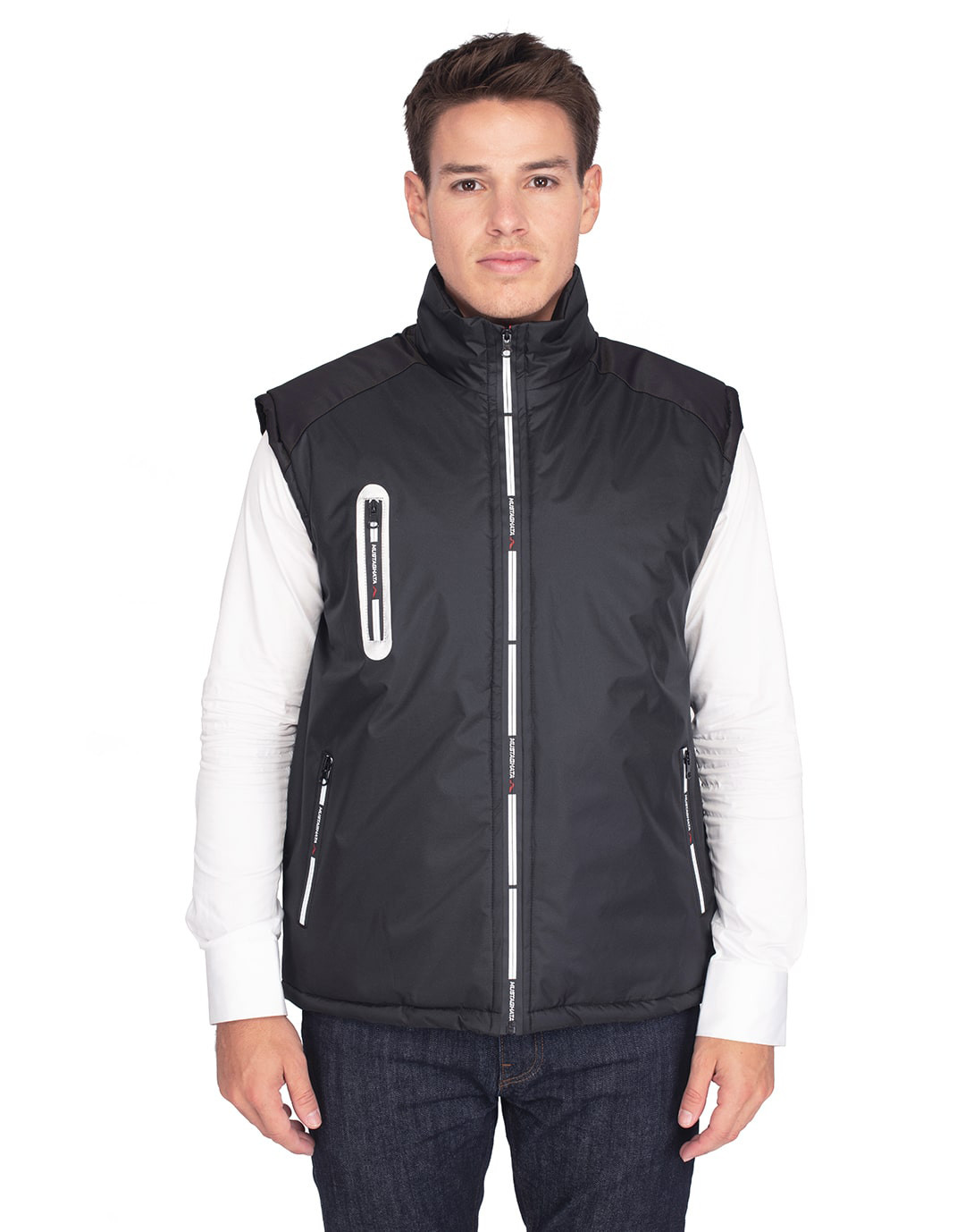 Bodywarmer unisexe à zip brandé