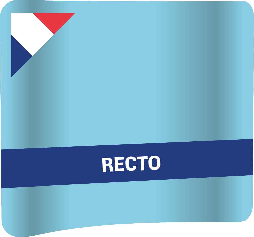 Habillage recto imprimé en numérique
