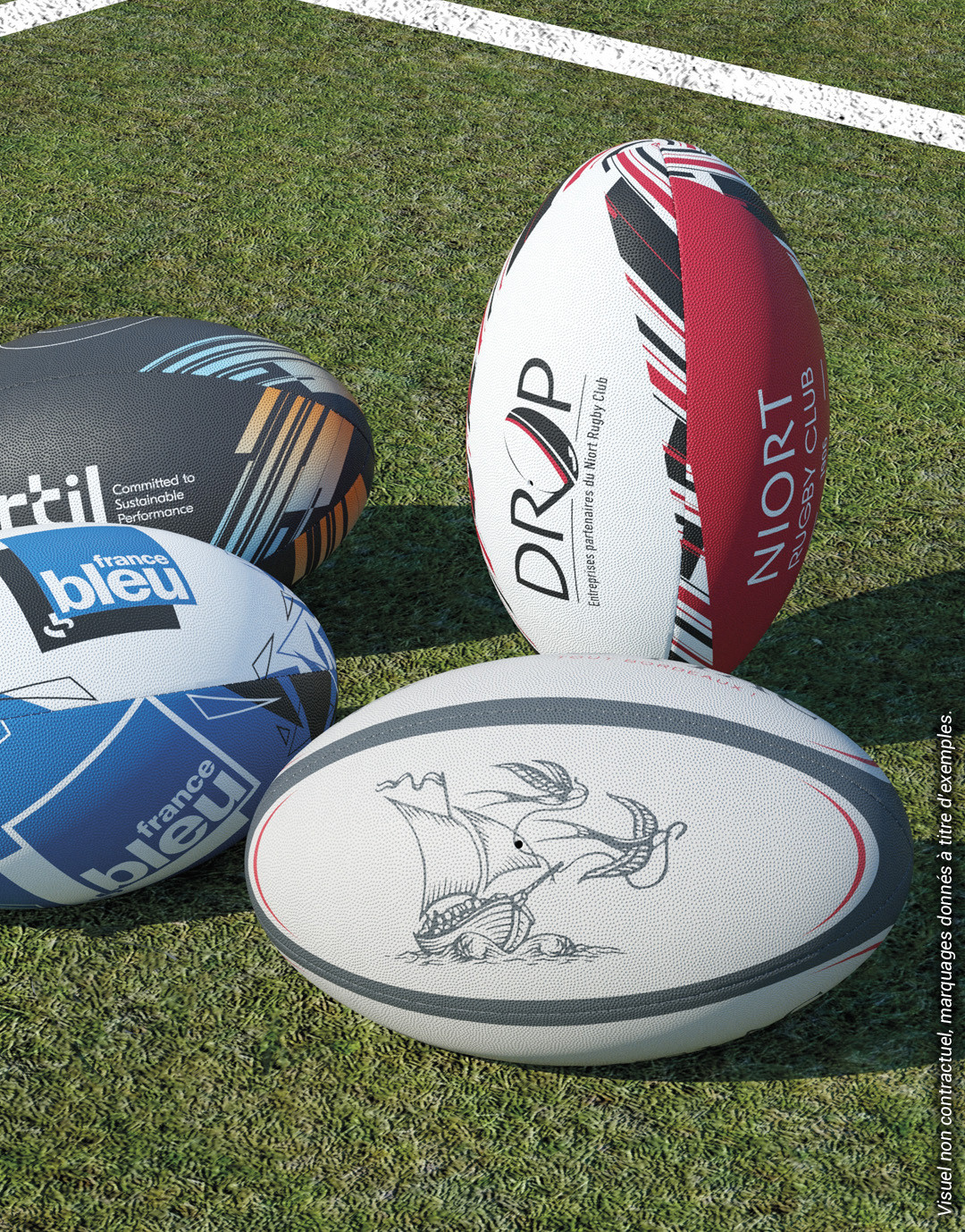 Ballon Rugby REPLICA - import avion personnalisé Paynelia