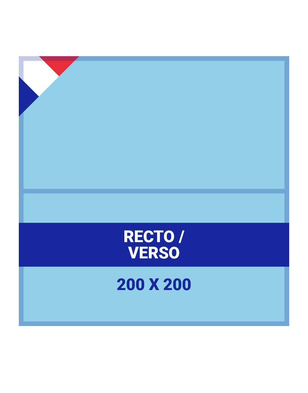 Impression R°V° pour LIGHTFRAME 200