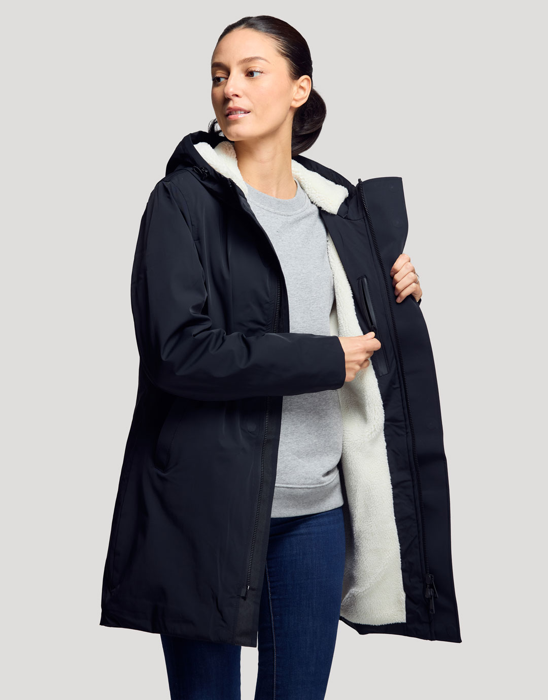 Parka à capuche avec intérieur SHERPA