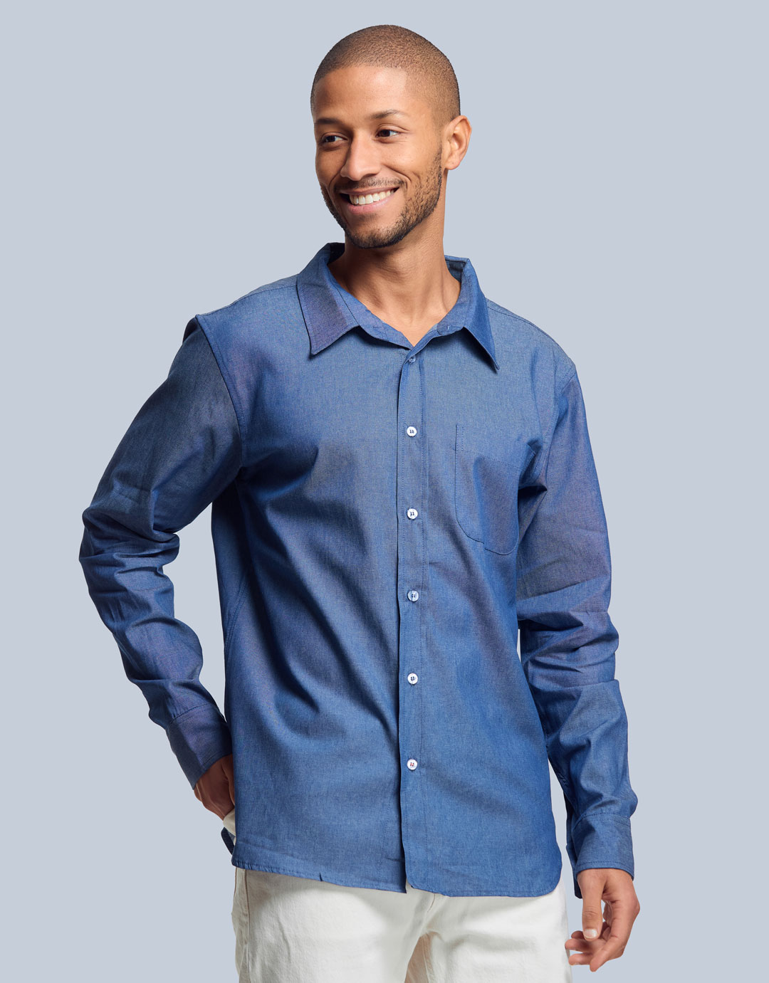 Denim Chemise MIF Homme Manches Longues